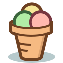 illustration of person with giant ice cream